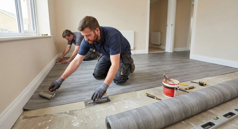 Sheet Linoleum Installation in Austin, TX