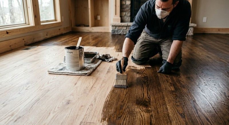 Walnut Floor Staining in Kansas City, KS