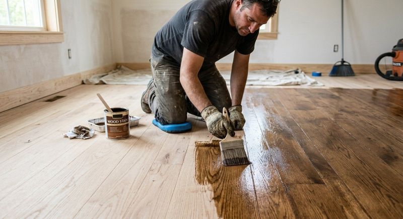 Hardwood Floor Staining in Olathe, KS