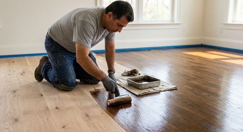 Maple Floor Staining in Overland Park, KS