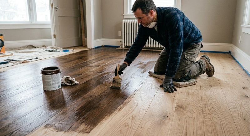 Oak Floor Staining in Overland Park, KS